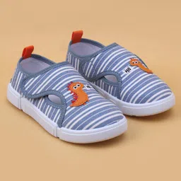 Cute Walk by Babyhug Slip On Casual Shoes with Dino Applique - Blue image 2