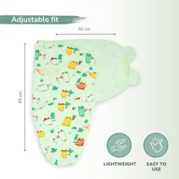 Tidy Sleep Baby Hug-Me U-Shape Wrapper for Newborns Green Wildcity image 4