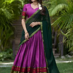 LOOKNBOOK ART Ready to Wear Lehenga & Unstitched Blouse With Dupatta image 1