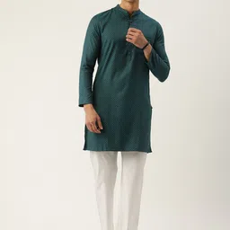 Peter England Men Green Kurta image 5