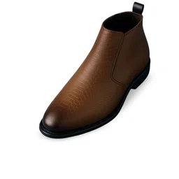 KRAASA Men Snake Print Casual Chelsea Boots-image-54