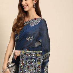 DESH BIDESH Warli Pure Cotton Taant Saree-picture-30
