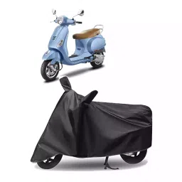 Auto Pearl Polyester Two Wheeler Cover for Vespa VXL 125 BS6 (Grey)-picture-25