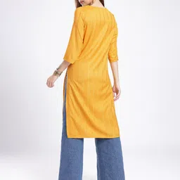 Anouk Rustic Striped Straight Kurta image 2