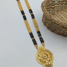 OM KRISHIV COLLECTION Gold-Plated Mangalsutra image 1