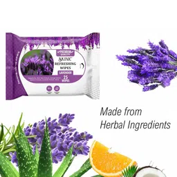 SKINIC Set Of 2 Lavender & Mint Wet Wipes- 25 Wipes Each image 4