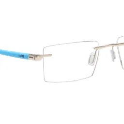 IDEE Blue Rim Less Rectangular shaped eyewear for Men (ID1987C6FR) (52) image 5
