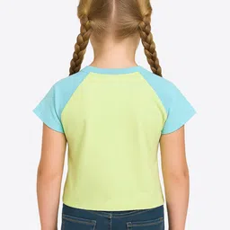 CUTECUMBER Girls Typography Printed Raglan Sleeves Cotton Top image 5