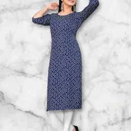 MANTRA DESIGNER Women Blue Crepe Kurtas-picture-28