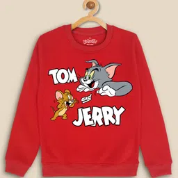 Kidsville Full Sleeves Tom And Jerry Printed Sweatshirt - Red-picture-15