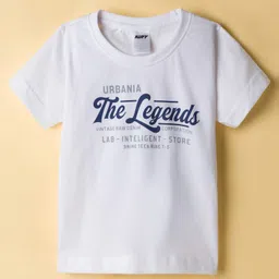 RUFF Denim Woven Full Sleeves Washed Shirts With Text Printed T-Shirt - Blue image 2