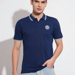 Being Human Men Avengers Polo Collar Applique Slim Fit T-shirt-picture-31