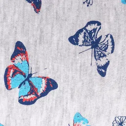 Babyhug Cotton Lycra Full Length Butterfly Printed Leggings - Grey image 4