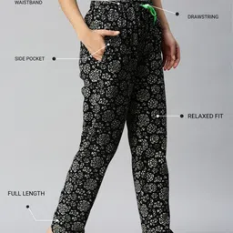 Kryptic Pack Of 2 Printed Cotton Mid-Rise Lounge Pants image 2