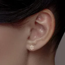 C KRISHNIAH CHETTY JEWELLERS PVT LTD 22KT Gold Luminous Crescent Stud Earrings - 3.91 g-picture-14