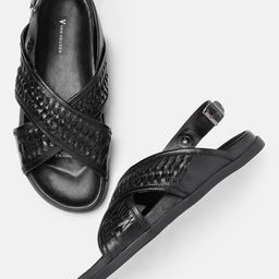 Van Heusen Men Textured Leather Comfort Sandals-picture-37