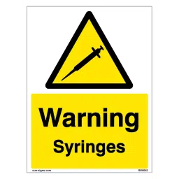 SUNSIGNS Warning Syringes Signages Size 150x100 mm HP Print + Vinyl + ACP Sheet, SN0052-picture-36