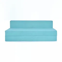 FRIENDS LIFE Blue 3 Seater Fold Out Sofa Cum Bed-picture-58