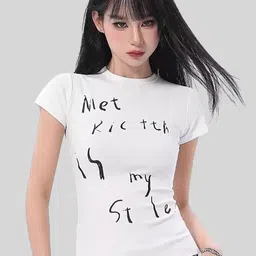 LULU & SKY Women Printed Applique T-shirt-picture-27