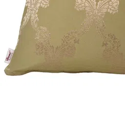 Home Green & Gold-Toned Set of 2 Ethnic Motifs Cotton Square Cushion Covers image 3