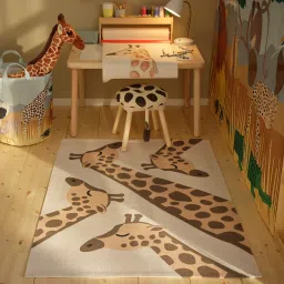 ikea sandlöpare Rug, flatwoven, beige brown/giraffe pattern, 90x130 cm image 2