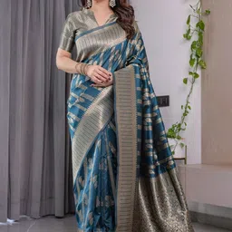 RUNAYA NX Woven Design Zari Banarasi Saree-picture-32