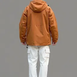 HERE&NOW Men Solid Hooded Sweatshirt image 2