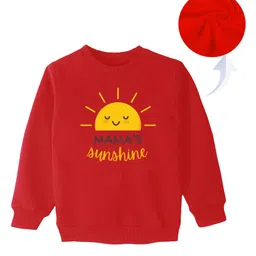 KAVEE Full Sleeves Mamas Sunshine Text Printed  Sweatshirt - Red-picture-17