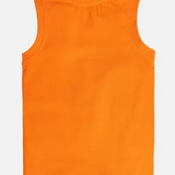 MINI KLUB Cotton Sleeveless Basketball Printed Vest - Orange image 3