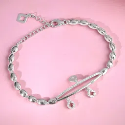GIVA Women Sterling Silver Rhodium-Plated Charm Bracelet-picture-11