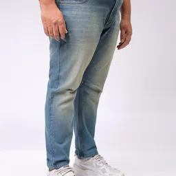 Hardsoda by The Indian Garage Co Men Slim Fit Mid-Rise Heavy Fade Stretchable Jeans image 4