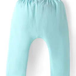 Babyhug Interlock Knit Full Length Diaper Leggings with Strawberry & Floral Print Pack of 3 - Pink & Light Blue image 5