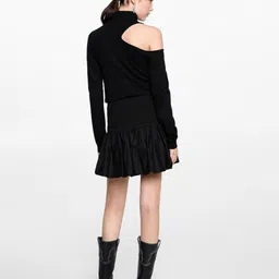 MANGO High Waist Smocked Balloon Skirt image 2