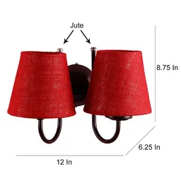 devansh Pelham Maroon Natural Fiber Wall Light image 4