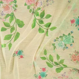 all about you Floral Zari Pure Linen Ready to Wear Saree image 3