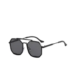 SPADEACES Unisex Rectangle Sunglasses FULL BLACK HEXAGUN-196 image 3