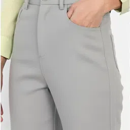 Next One Women Smart Straight Fit High-Rise Easy Wash Trousers image 4