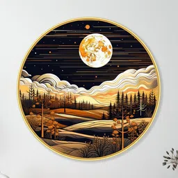 Livin'luxe Black MDF Other Wall Paintings-picture-18