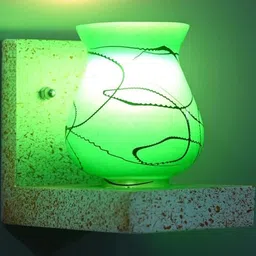 SOMIL Green Glass Cylinder Printed Wall Lamps-picture-36