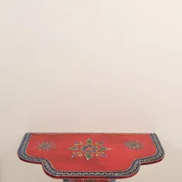 Exotic India Red Textured Elephant Head Wall Mount Bracket image 2