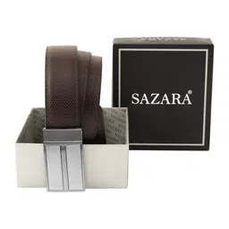 SAZARA Men Textured Leather Reversible Belt-image-52