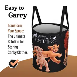 Kuber Industries Black Printed Foldable Laundry Bag 45L image 5