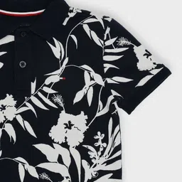 Tommy Hilfiger Boys Floral Printed Polo Collar Pockets T-shirt image 2