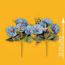 ARTSY Blue 2 Pieces Gerbera Artificial Flower image 5