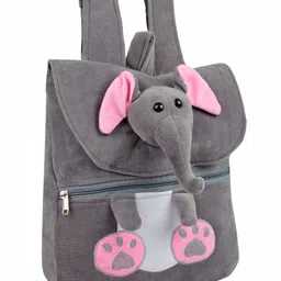 Frantic Velvet Bag Elephant Face Design Grey - 14 Inches-picture-16