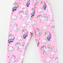 Kookie Kids Full Length Lounge Pant Unicorn Print - Pink-picture-23