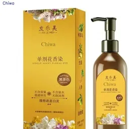 CHIWA Single Agent Floral Grey Coverage Hair Dye - 100 ml Each - Dark Brown-picture-22