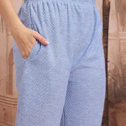 Sangria Ethnic Motifs Woven Design Straight Winter Kurta with Trousers & Dupatta image 5