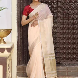 DIVASTRI Women Woven Design Zari Handloom Saree image 3