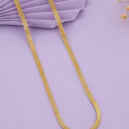 QUERALT Stainless Steel Brass-Plated Minimal Chain-picture-39
